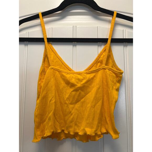 Urban Outfitters Women’s Sleeveless Project Social‎ T Cropped Top Size XS Yellow - Picture 3 of 3
